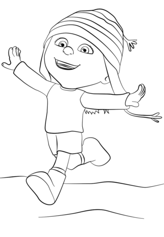 Despicable Me Edith Coloring Page